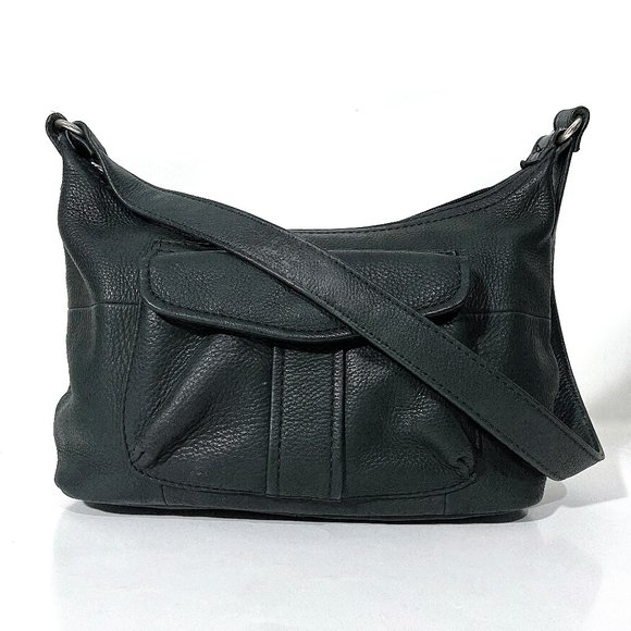 Vintage Fossil 75082 Black Leather Shoulder Purse - Picture 3 of 17